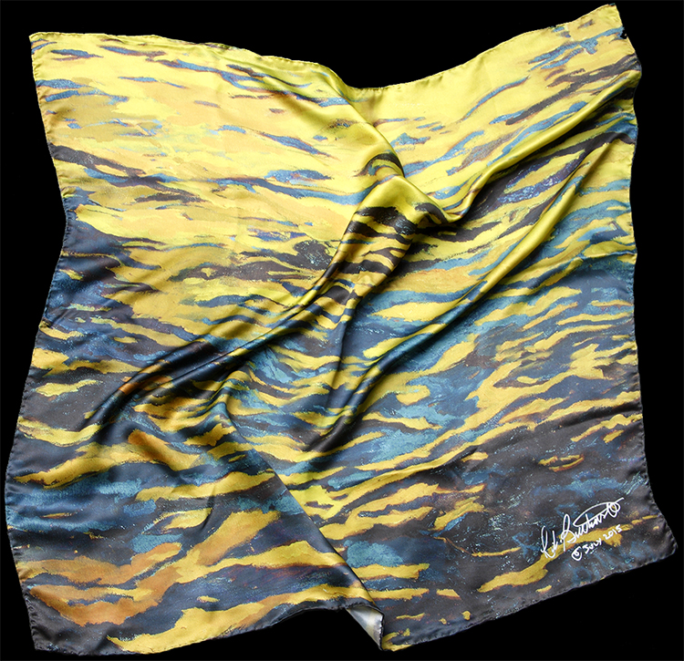 Equivalent II Silk Scarf by Roger Bacharach