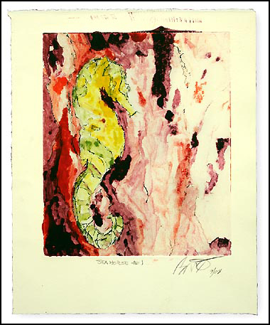 Yellow Sea Horse 1 (ghost) by Roger Bacharach